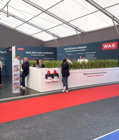 Innovativer Messestand der WAS auf der Rettmobil in Fulda
