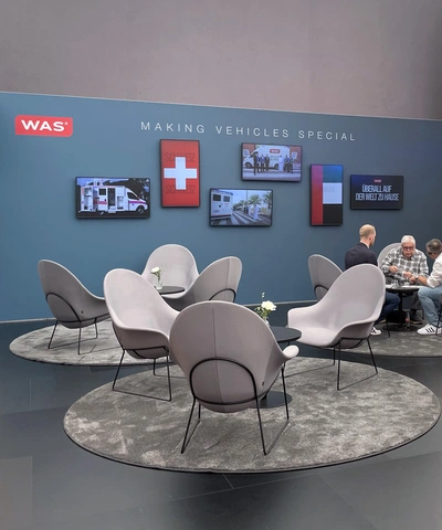 Innovativer Messestand der WAS auf der Rettmobil in Fulda